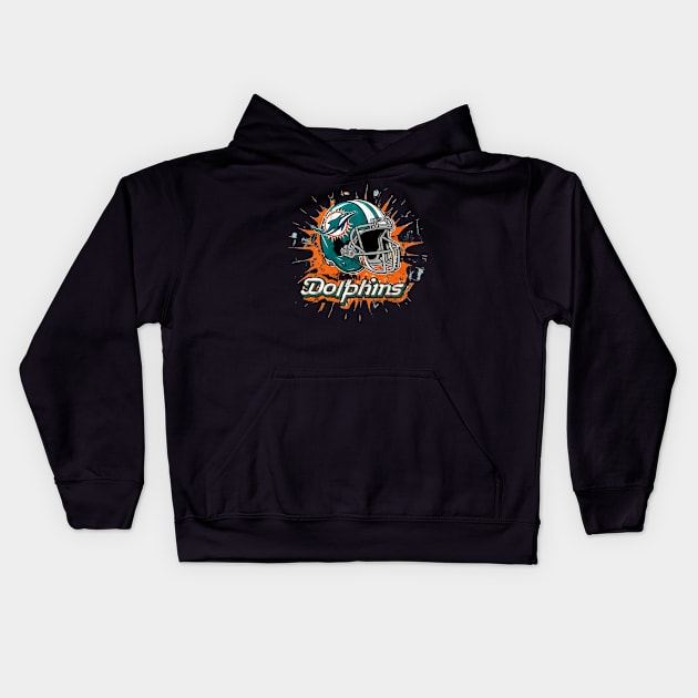 Miami Dolphins Kids Hoodie by Pixy Official